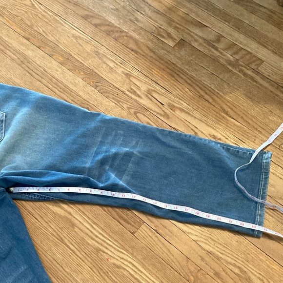 Indigo Blue Cream Straight Leg Maternity Jeans/Capris - Picture 11 of 13